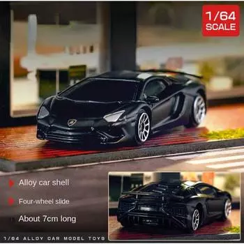 1:64 Черная спортивная модель Aventador SV Super Racing из литого металла