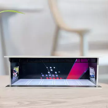 1/64 Diecast Car Display Case Garage Protection, with LED Lights Scenery Diorama чёрный