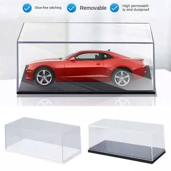 1/64 Diecast Model Car Display Box Transparent Display Frame Practical Display Rack Collectibles 106x46x46mm белый