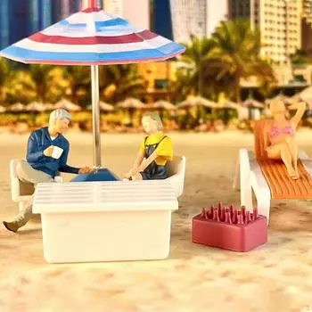 1/64 Диорама Фигурка Персонаж Фигурки Миниатюрный Макет Уличные Люди Модель для Мальчиков Девочек 3Pcs