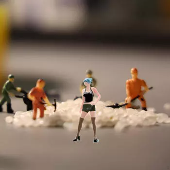 1/64 Фигурка девушки, крошечные люди, украшение, мини-кукла, раскрашенная вручную для проектов «сделай сам», аксессуар, диорама