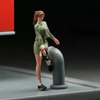 1/64 Фигурка девушки Мини Кукла Крошечные люди Раскрашены вручную для Миниатюрных Сцен Коллекции Макет
