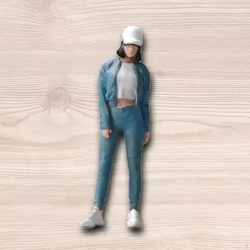 1/64 Фигурка девушки, расписанная вручную, фото реквизит, макет, украшение, коллекции, фильм