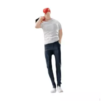 1/64 Фигурка Модель Микропейзаж Фото Реквизит, Сделай Сам Декорации Аксессуары Фигурка из Смолы Мини Люди Boy