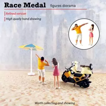 1/64 Фигурки DIY Проекты Настольные Украшения Миниатюры Архитектура Модель Куклы Фигурки жёлтый