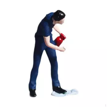 1/64 Фигурки Модель Ручная роспись Фигурафотография Пейзаж Декор Мини Кукла Blue suit men