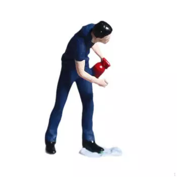 1/64 Фигурки Модель Ручная роспись Фигурка Фотография Пейзаж Декор Мини Кукла Blue suit men