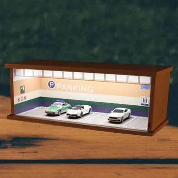 1:64 коллекционные предметы для парковки, литой под давлением автомобильный дисплей, светодиодный чехол для игрушечных моделей автомобилей