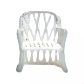 1/64 Кукольный домик Мебель Миниатюры Реквизит для фильмов Диорамы Макеты Смоляные поделки Модели своими руками Chair white