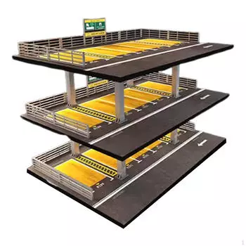 1/64 ЛИТАЯ МОДЕЛЬ АВТОМОБИЛЯ ОРГАНАЙЗЕР ГАРАЖ ДИОРАМА ДЕКОР ВЕРХНИЕ ВЕРХНИЕ ЧАСТИ для подарков Фигурки American 3 Layer