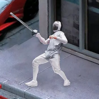 1/64 Люди Фигурка Макет DIY Проекты Архитектура Крошечная Модель Диорама Пейзаж Offense
