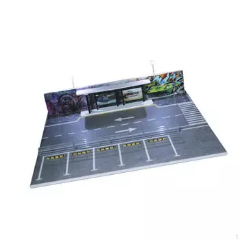 1/64 масштаб автобуса остановка ожидания DIY сборочная станция модель ремесла строительство сцены аксессуар для