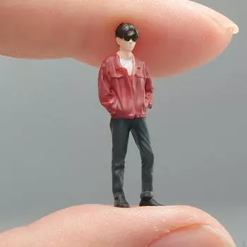 1:64 масштаба мальчик фигурка расписанный вручную орнамент мини люди модель миниатюра крошечный для кукольного домика