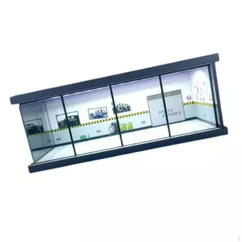 1:64 масштаба парковочная светодиодная витрина автомобильный фон модель ящик для хранения для литья под давлением