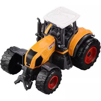 1/64 металлический сплав, фермерская тележка, модель внедорожника, игрушечный автомобиль, рождественский подарок для мальчиков и девочек 1/64-Size:9.5*6*6cm жёлтый