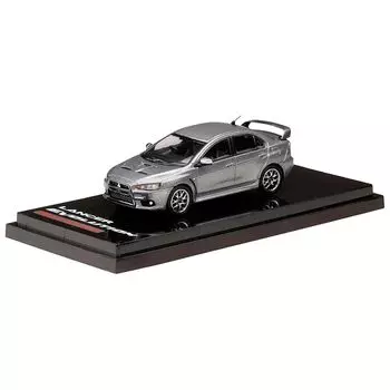 1/64 Mitsubishi Lancer Evolution X FINAL EDITION С демонстрационной моделью двигателя, цвет титаново-серый металлик