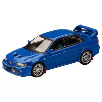 1/64 mitsubishi lancer GSR evolution 6 (CP9A) 1999 С брызговиком копья синего цвета