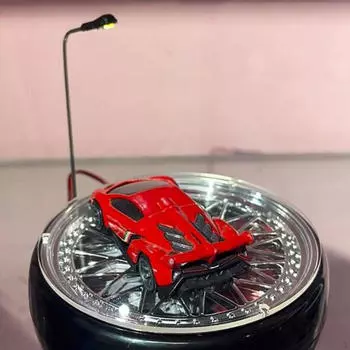 1/64 Модель автомобиля Дисплей Поворотный стол Сцена Степень Декоративная Реалистичная Шина жёлтый