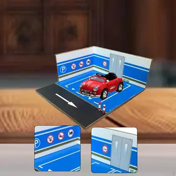 1/64 Model Car Parking Space,Diecast Garage Display,Underground Scene for Vehicle Toys Style A
