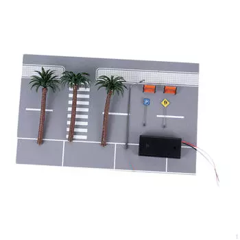 1/64 Модель дорожной сцены, модель сцены на заднем плане диорамы, декоративный фон для стола с песком, дисплей для автомобиля