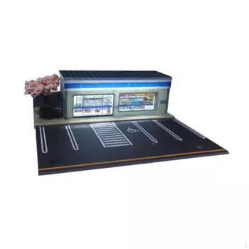 1:64 Парковка литая модель автомобиля дисплей DIY сцена для B