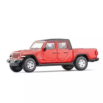 1:64 Red Jeep Rubicon Gladiator Pick Up 4x4 2020 Модель внедорожника Металлический автомобиль