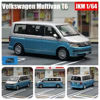 1/64 T6 Multivan MPV Van Миниатюрная модель 1/64 Free Wheels Игрушечная машинка Автомобиль Литой сплав Коллекция Подарок для мальчиков Ребенок белый
