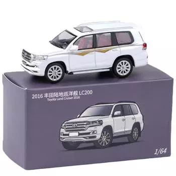 1/64 TOYOTA Land Cruiser LC200, миниатюрная модель JKM 1/64, игрушечный внедорожник премиум-класса, бесплатные колеса, литой под давлением сплав, коллекция, подарок
