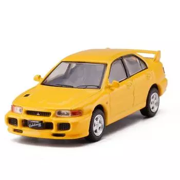 1:64 Желтый JDM Lancer Evolution EVO 3 III гоночная модель металлического автомобиля