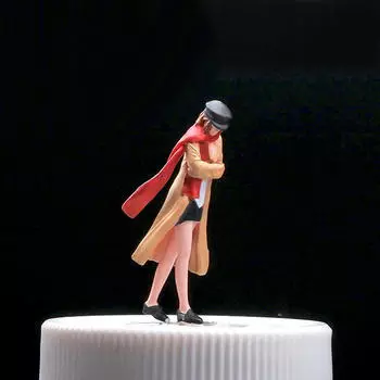 1/64 Женская модель куклы, игрушечная фигурка, декор для ландшафта, уникальный орнамент, фигурка из смолы для клуба, Play with Hair Girl