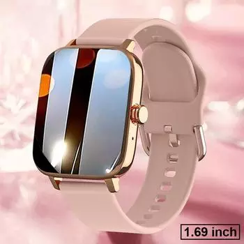 1,69-дюймовые умные часы с индивидуальным циферблатом для Android и iOS, водонепроницаемые Bluetooth-часы с музыкой, полностью сенсорные часы-браслет