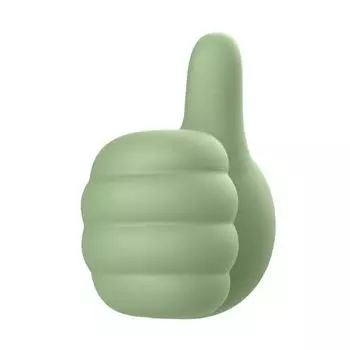 1/6/12/24 шт. Самоклеящиеся кабельные зажимы Держатели для карандашей Водонепроницаемые Широкое применение Силиконовые настенные крючки в виде большого пальца вверх 1pc зелёный