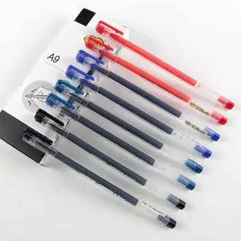 1/6/12 шт. 4-цветная нейтральная ручка 0,5 мм с большой емкостью для подписи 1 PC чёрный