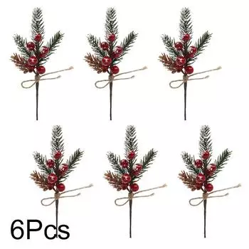 1/6/12 шт. DIY венок аксессуары украшения рождественский подарок упаковка принадлежности украшение дома 6pcs