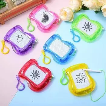 1/6/12 шт. Мини-магнитная доска для рисования с зажимом для брелка, ручка, детский стираемый блокнот для письма и рисования, обучающий планшет для рисования, игрушка для мальчиков и девочек, подарки A