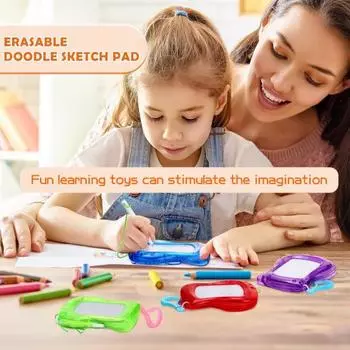 1/6/12 шт. Мини-магнитная доска для рисования с зажимом для брелка, ручка, детский стираемый блокнот для письма и рисования, обучающий планшет для рисования, игрушка для мальчиков и девочек, подарки E