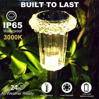 1/6/12 шт. Уличный садовый светильник Уличный светильник Освещение дорожек Освещение дорожек Светильник из нержавеющей стали Солнечный напольный светильник для газона A 1PC-Multicolour