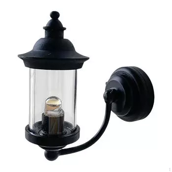 1/6 1/12 Кукольный домик Настенный светильник Миниатюрная модель Черный аксессуар для декора сцены Тонкая работа