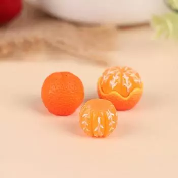 1:6/1:12 Кукольный домик Мини-оранжевая модель Еда Игра «Сделай сам» Декор для кухни и супермаркета 4(3Pcs)