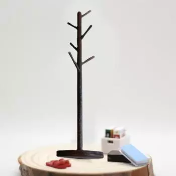 1:6/1:12 миниатюрная мебель без заусенцев, антидеформированная декоративная деревянная вешалка для одежды для кукольного домика, вешалка для одежды, модель украшения, детский подарок