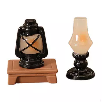 1:6 1:12 Масштаб Кукольный Аксессуар Креативный Мини Украшения Коллекционная Модель Масляной Лампы Игрушечный Набор