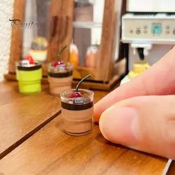 1/6 1/12 весы, мини-аксессуары для кукольного домика, миниатюрная модель десерта, какао, мусс, чашка для питья, украшение для фотосессии, домашний декор кофейный