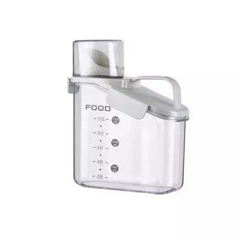 1.6/2/2.8 л Герметичный контейнер для хранения корма для собак, Контейнер для сухого корма для домашних животных с крышкой-мерным стаканом, Прозрачный пластиковый контейнер для организации кухни и кладовой для сахара S