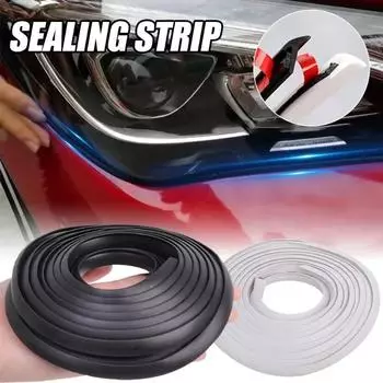 1.6/2/5M автомобильная резиновая уплотнительная лента для автоматического бампера, фары, боковая юбка, зазор крыла, амортизирующая водонепроницаемая уплотнительная лента EPDM