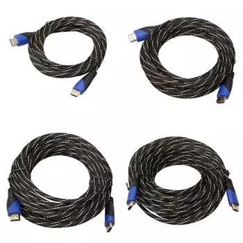 1,6 - 50 футов плетеный полный 1080P HDMI-совместимый кабель Male-Male V1.4 для HDTV PS3 Xbox 1.8 m