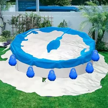 1/6/8/12/16 шт. утяжелители для покрытия бассейна, герметичные зимние утяжелители для брезента для бассейна, подвесная сумка с крючком, антифриз, толстые мешки для воды из ПВХ для покрытия бассейна на земле 1pc светло-синий