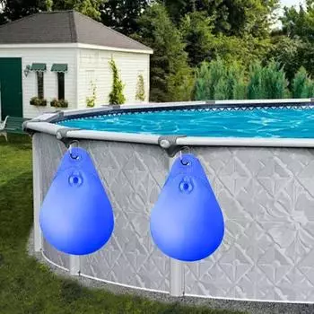 1/6/8/12/16 шт. утяжелители для покрытия бассейна с крючками, сумка для подвешивания покрытия бассейна, антифриз, зимний брезент для бассейна, утяжелители для воды 1pc темно-синий