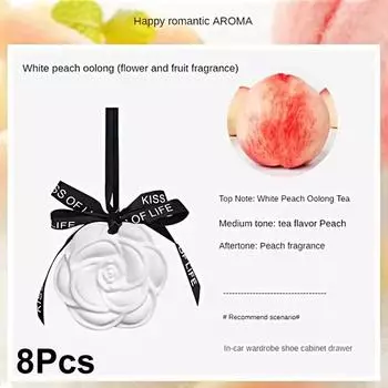1/6/8 шт. Ароматерапия для гардероба, домашняя ароматерапия для автомобиля, гипсовые ароматические таблетки, ароматизатор для дома, камелия, свежий воздух 8pcs