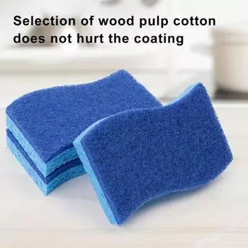 1/6/9 шт. губчатая щетка для мытья посуды, устойчивая к ржавчине, для использования на открытом воздухе, быстрая очистка, целлюлозно-хлопковая губка для мытья посуды 1pc