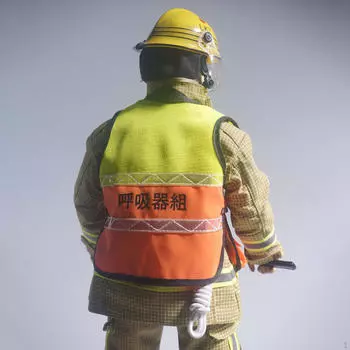1/6 Action Doll Firefighter следует за одеждой для косплея, одежда ручной работы красный